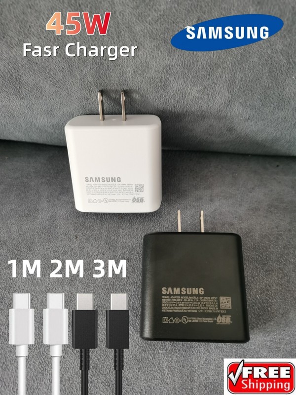 Genuine 45W Super Fast Charger Cable +Plug USB-C For Samsung S20 S21 S22 S23