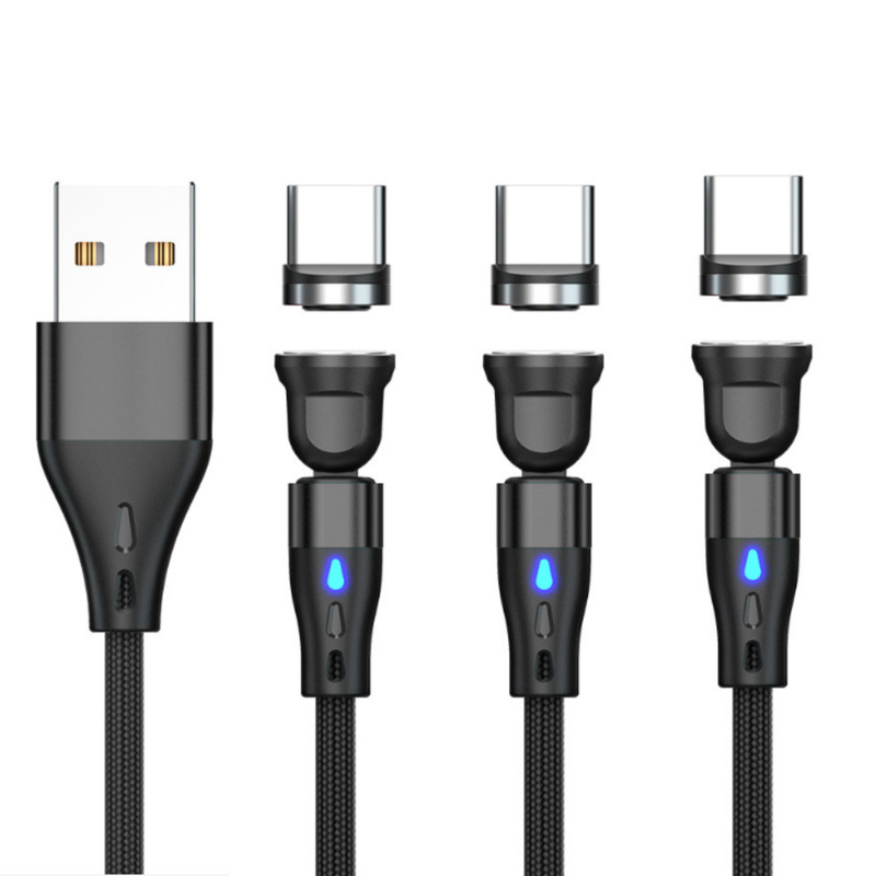 180+360° Rotate Magnetic Type C Cable Fast Charger For Samsung Android S22 S10
