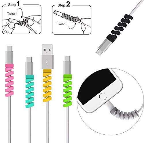20 Pack Charging Cable Protector Spiral Tube Wire Protectors Cord Sleeve gallery