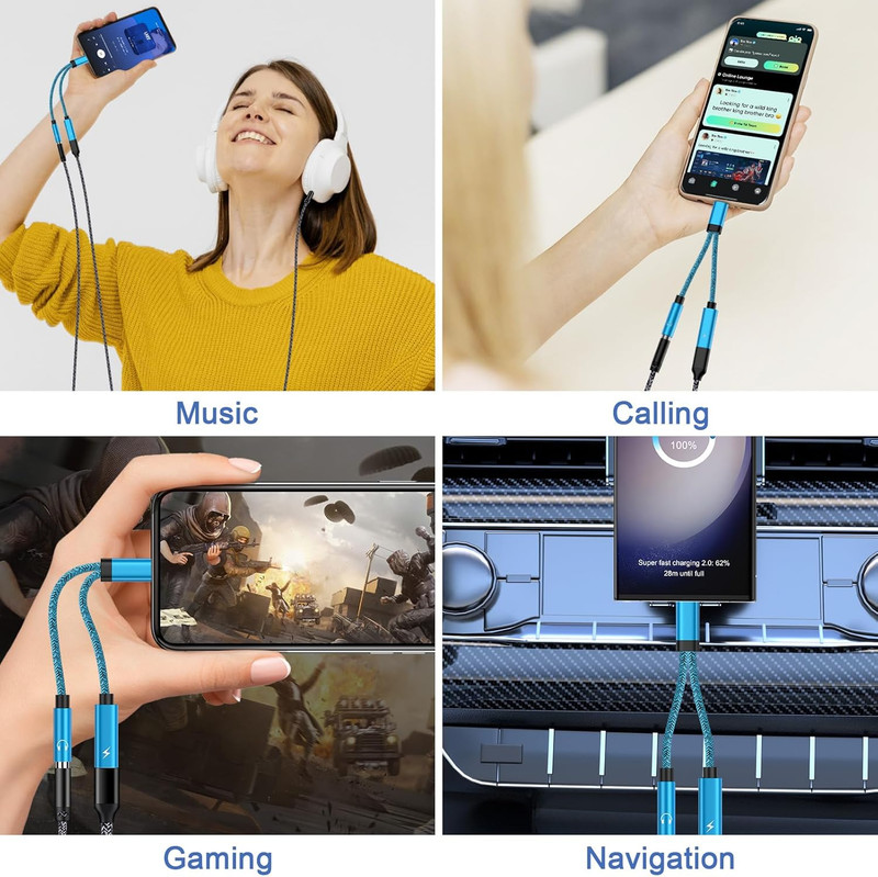 Samsung Galaxy S25 Ultra USB C to 3.5Mm Audio Adapter USB C Headphone Jack Adapt gallery