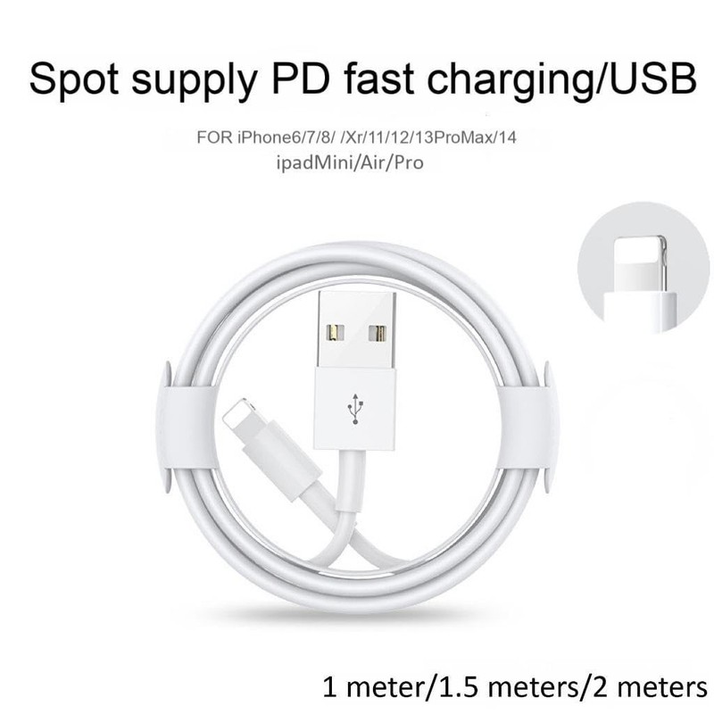 USB Fast Charger Cable 3Ft 6Ft Cord For iPhone 14 13 12 11 Pro XS XR X 8 7 6 Lot gallery