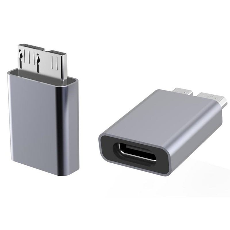 Mini USB-C 2.0 To Micro B USB 3.0 Port Adapter Data Plug Hard Drive Connecter gallery