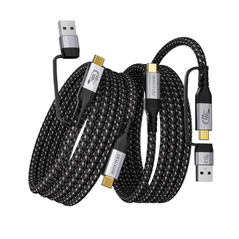 Pack 10FT USB Cables with Detachable Adapter for Fast Charging