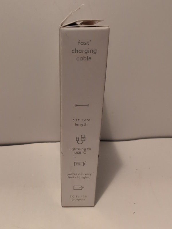 3 Ft heyday Lighting to USB-C Round Cable - Gray gallery