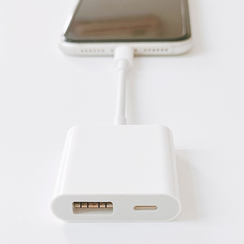 For Apple USB Camera Adapter Transfer Photos Videos with charging for iPhone gallery
