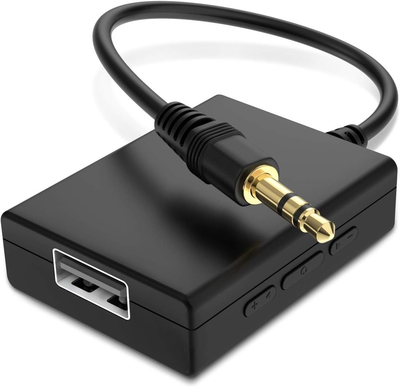 ANDTOBO USB to Aux Audio Adapter, 3.5mm Male to USB Female Adapter for Playing