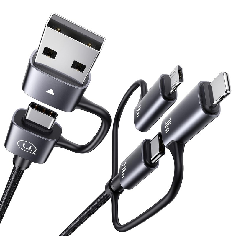 240W Multi Charging Cable, 4ft 6-in-1 USB C Cable Fast Charging Cords with US…