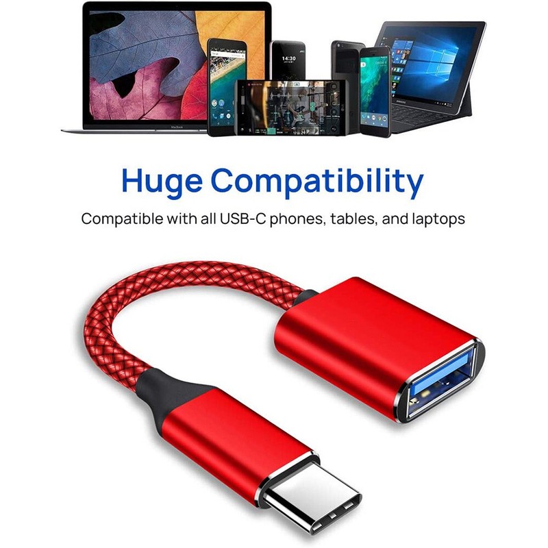 2pcs USB-C Type C Male to USB 3.0 Type A Female OTG Adapter Converter Cable Cord gallery