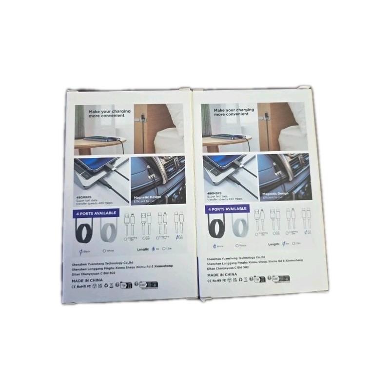 New/Sealed (2) Magtame Magnetic Charging Data Cable USB C to C 60W Free Ship gallery