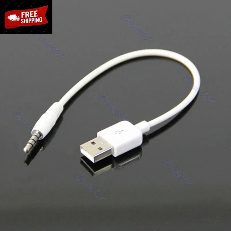 USB Charger Data SYNC Cable for Apple iPod Shuffle 3rd 4th 5th 6th 7th Gen 3.5mm