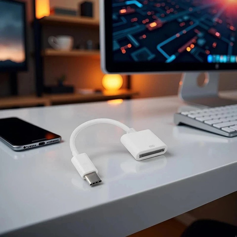 for Apple 30pin Female to USB 3.1 Type-C USB-C Sync Data Charging Adapter Cab... gallery