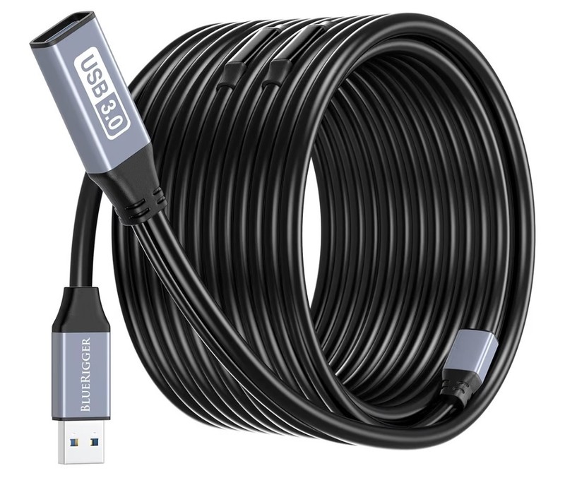 BlueRigger Active USB 3.0 Extension Cable 5 Gbps USB Extender Cord In-Wall CL3..