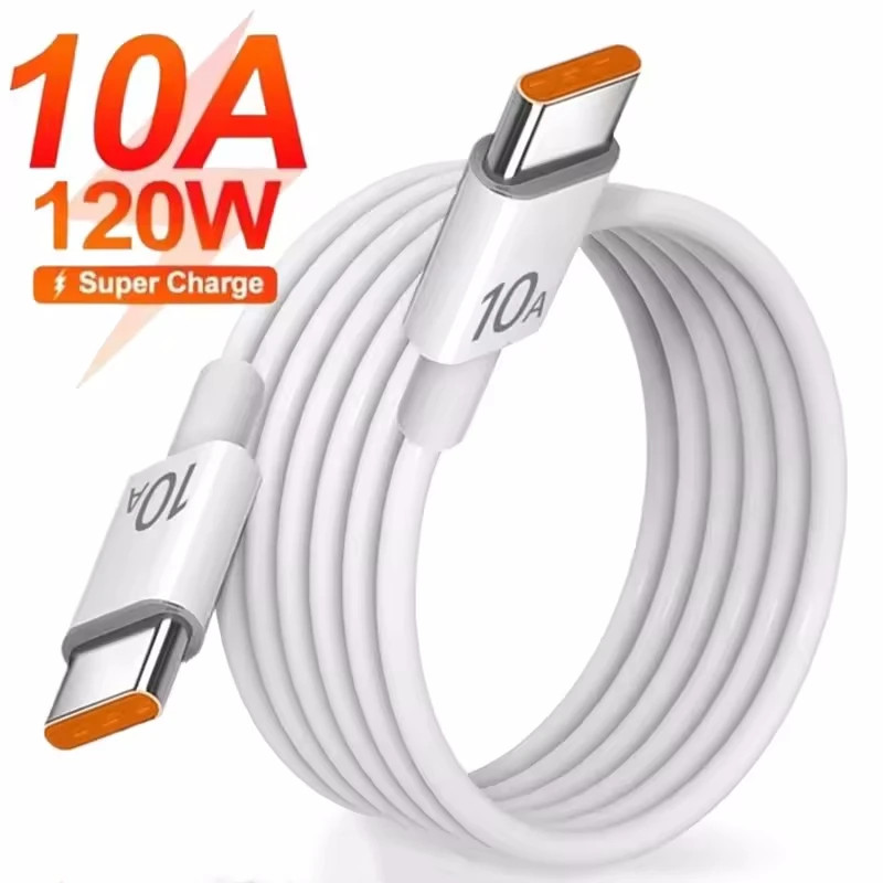 120W 10A Dual USB-C to Type C Super Fast Charging Data Cable for Samsung Huawei gallery