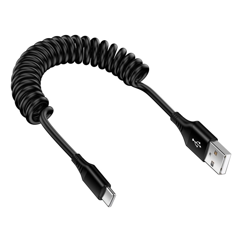 Samsung S24 Ultra FE Coiled USB C to USB A Cable Fast Charging for Galaxy S26…