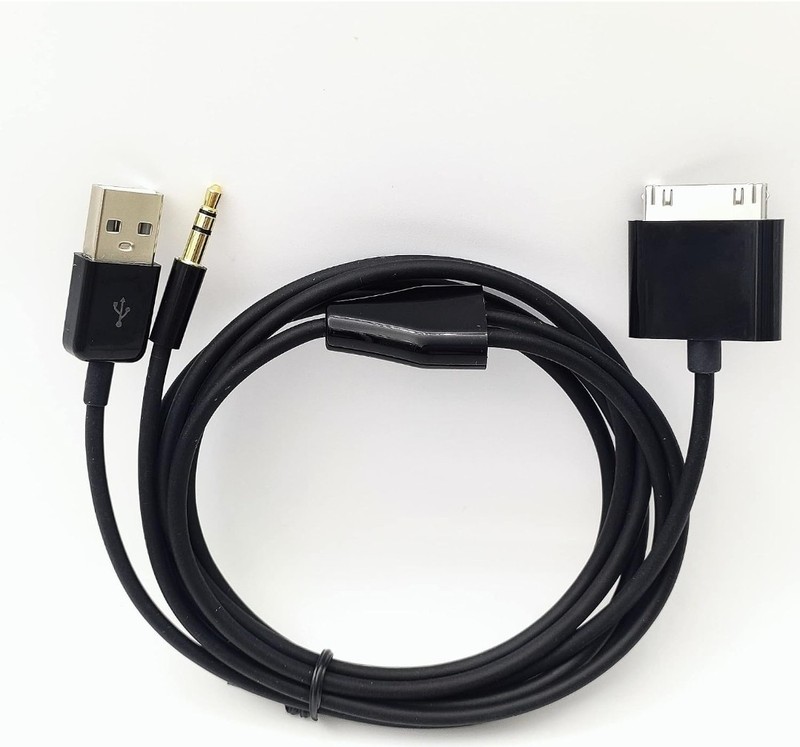30 Pin to AUX USB, 30 Pin Charger Dock to 3.5Mm Car AUX Audio USB Charger Cable gallery