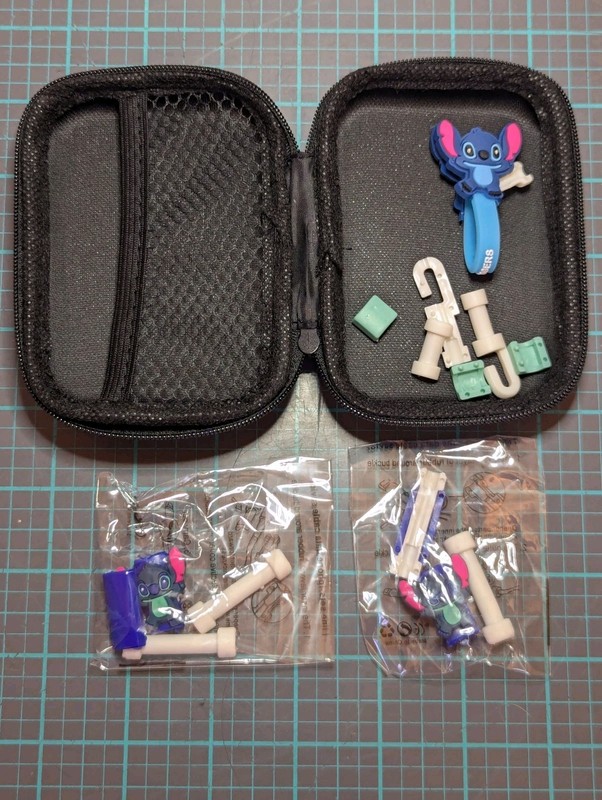 Disney Stitch Iphone 5w Charger Cable Protector Case W Disney Cord Holder Clips gallery