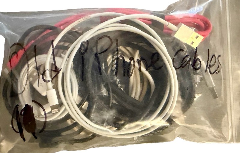 Lot of 9 Charging & Data Sync Cables for iPhone 11; USB, Assorted Colors