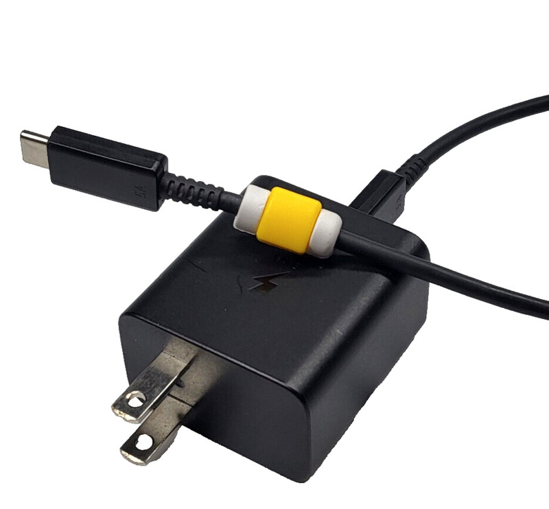 Data Cable Charging Cord Protector – Snap On Yellow Universal Fit iPhone Android