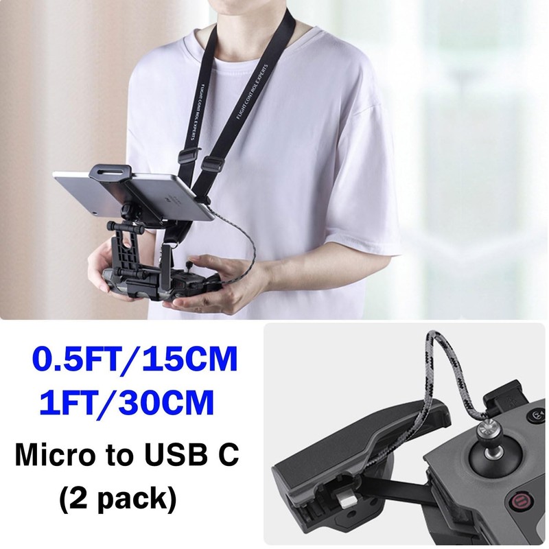 Micro USB C Remote Controller Cables 1ft 0.5ft for DJI Mavic Mini SE Pro Air gallery
