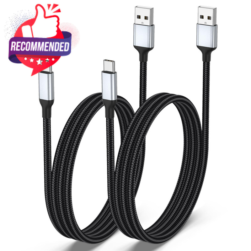 Usb To Usb C Cable 3ft, 2-pack Usb A To Usb C Fast Charging Cord Braided, 3 Ft