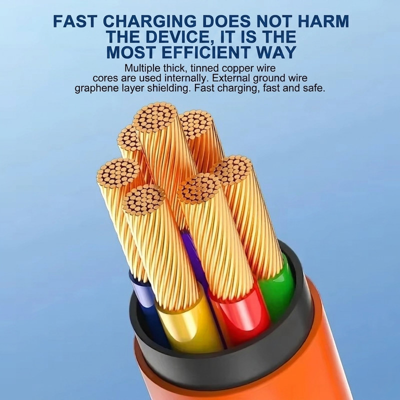 120W USB Type C Fast Charge Cable 180° Rotating Elbow 6mm/0.24"Silicone 1/1.5/2m gallery