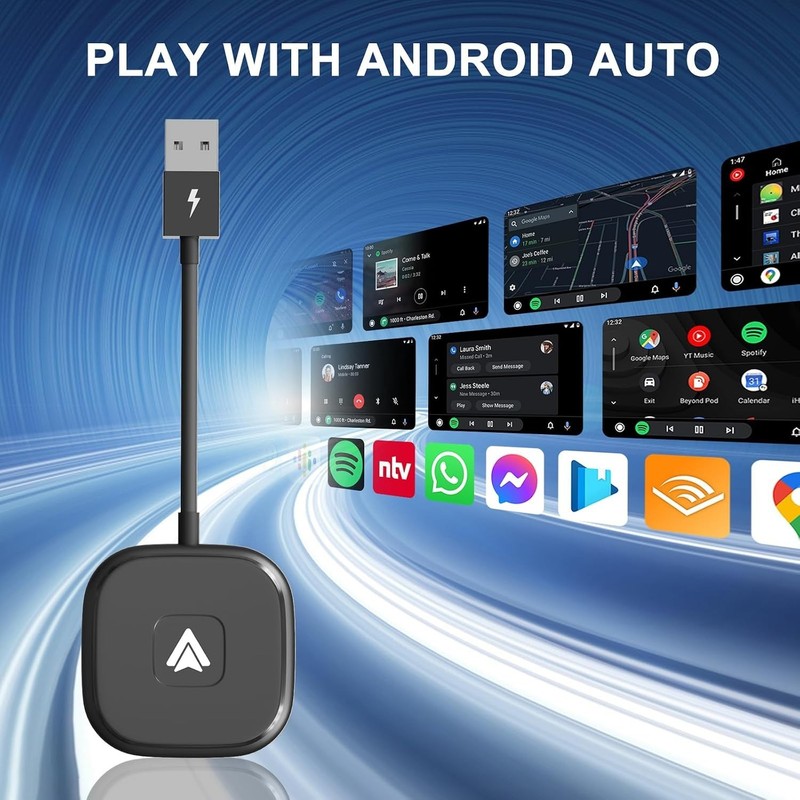 Android Auto Wireless Adapter for Wired Android Auto Cars Converts Wired to W... gallery