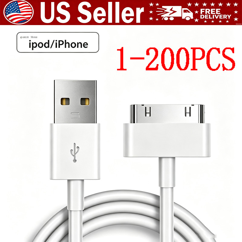 3FT 30 pin USB Charging Data Cable Cord for iPad 1/2/3 iPod Nano 1-6 LOT
