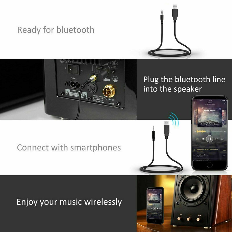 3.5mm Car AUX Audio Plug Jack Male to USB 2.0 OTG Cord Converter Adapter Cable gallery