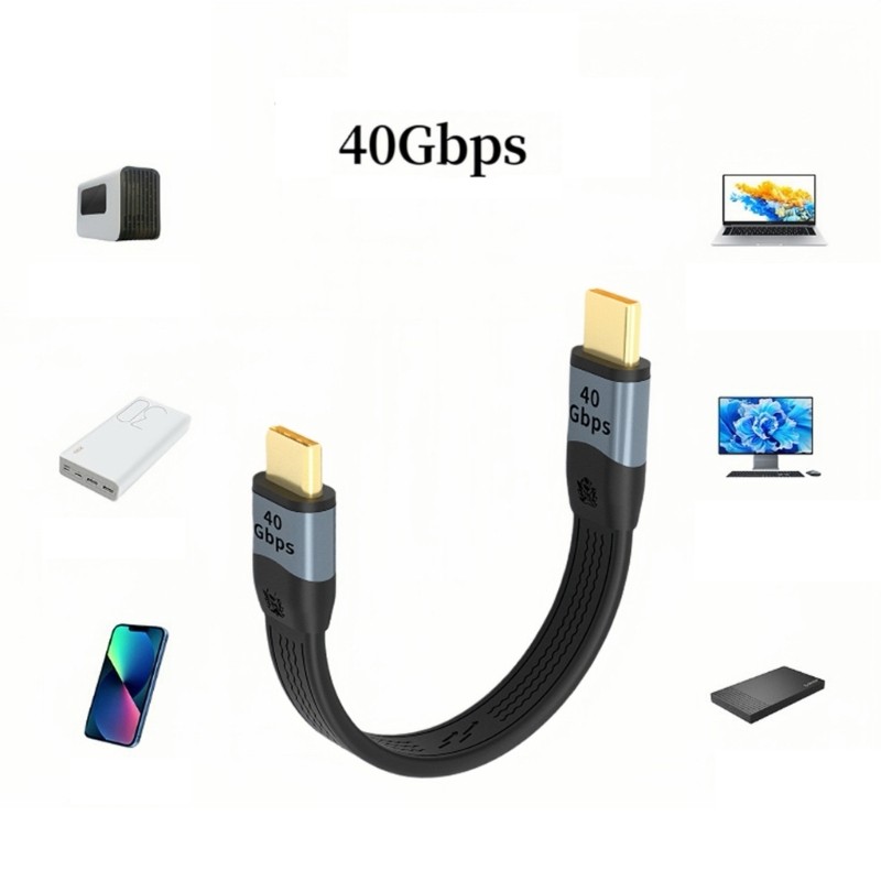 USB4.0 USB C to C Fast Charge Cable, 100W 40Gbps Data Transfer 8K Video Soft FPC gallery