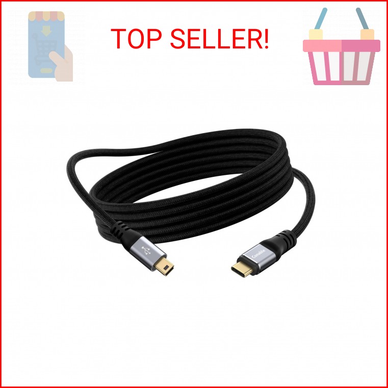USB C to Mini USB Cable 6FT, Type C to Mini B Fast Charging Cord Compatible with