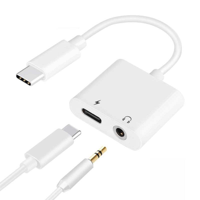 USB-C Headphone Adapter Earphone 3.5mm Jack Type-C Charger Port for Tablets