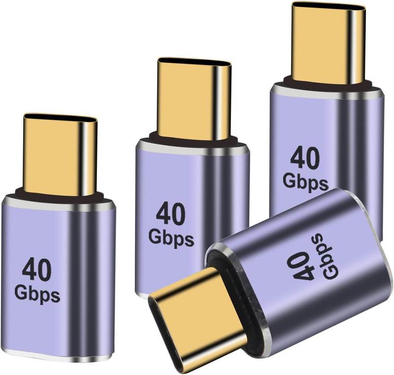 4Pcs USB C Male to Female Adapter, USB C Male to Female Connector, USB Type C Ad