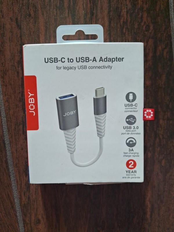 JOBY USB Type-C to USB Type-A 3.0 Adapter Cable