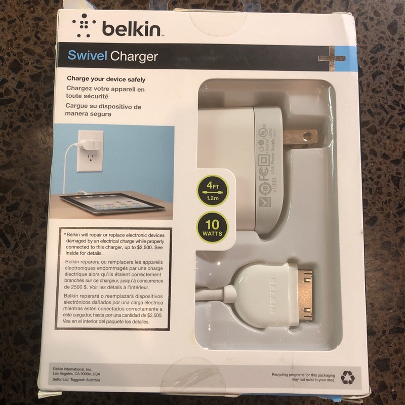 Belkin 4Ft Swivel Charger & Cable for iPhones gallery