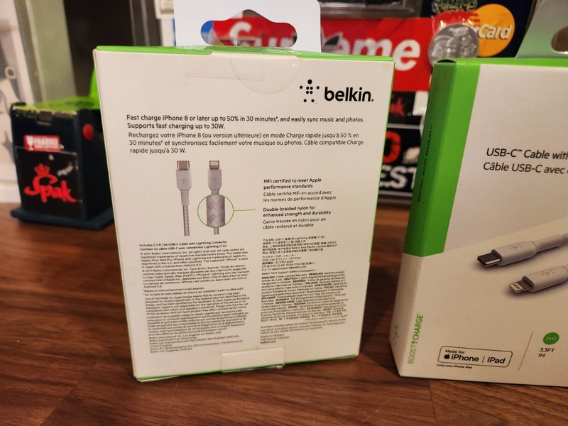 Belkin Fast Charge Braided USB-C to Apple-Lightning Charging Data Sync Cable gallery