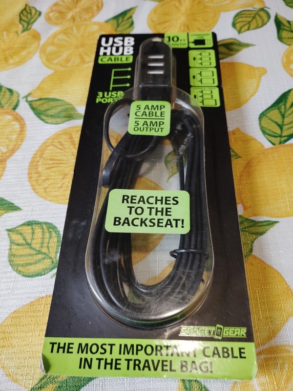 NIB Gadget Gear 10 FT Standard USB Charger Cable 3 USB Ports 5 AMP Output