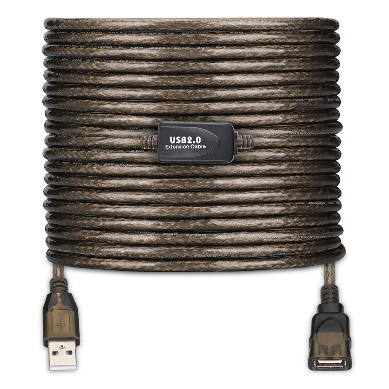 USB 2.0 Type A Male to A Female Active Repeater Extension Cable 50ft, High Sp…