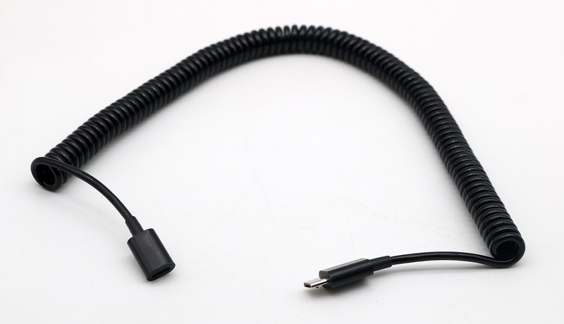 1x Micro USB 5 Pin Male to Female Extension Spiral Coiled Data Charging Cable 3m