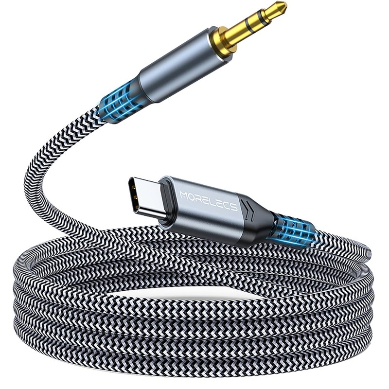 Aux to USB C, 3.3ft Aux Cord to USB C Compatible with iPhone 15/16/17,Galaxy S24