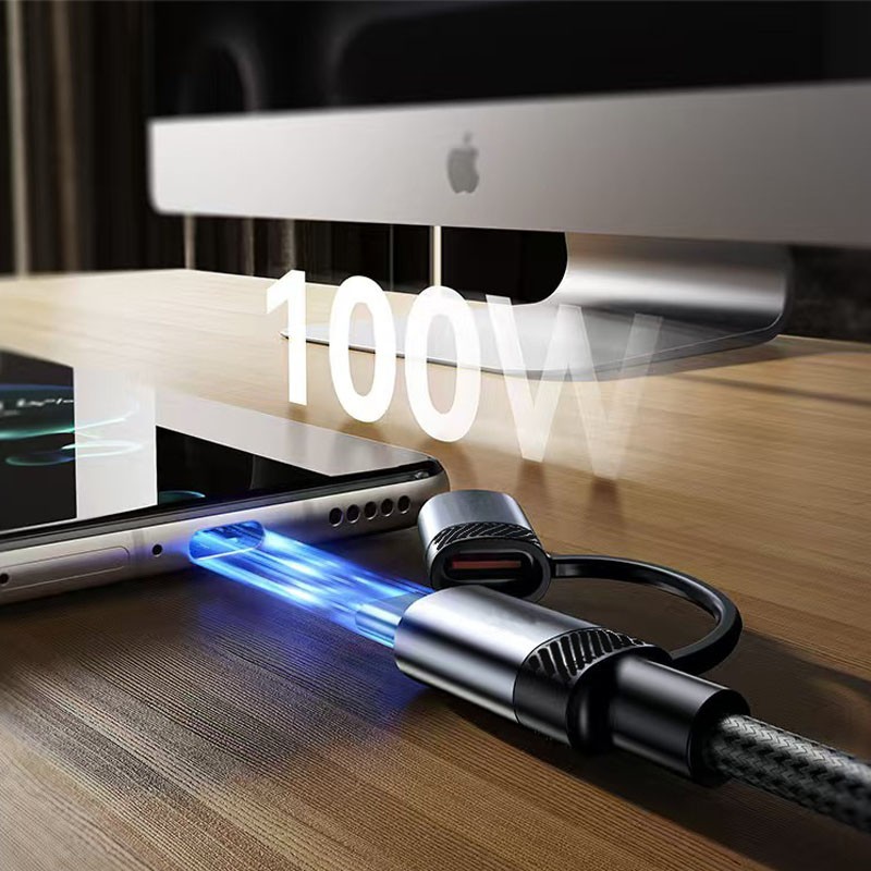 4 In 1 USB C Cable Multi-USB Charging Cable – MAX 100W Fast Charging For All Typ