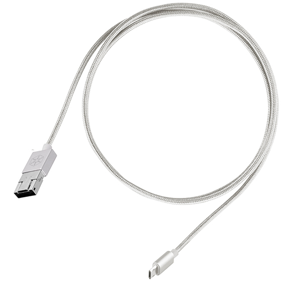 Silverstone SST-CPU02S 2-in-1 Micro-USB Combo USB-A to Micro-B Cable 1 meter