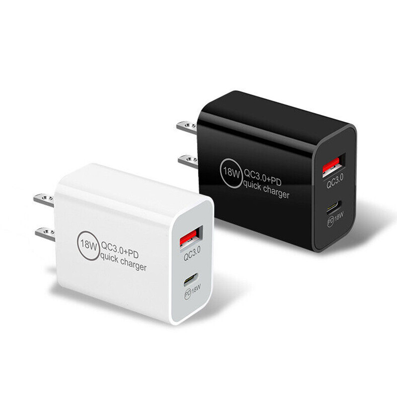 11 XS Fast Charger Cable 18W+QC3 USB C PD Plug iPhone 13 12 PRO MAX For Samsung