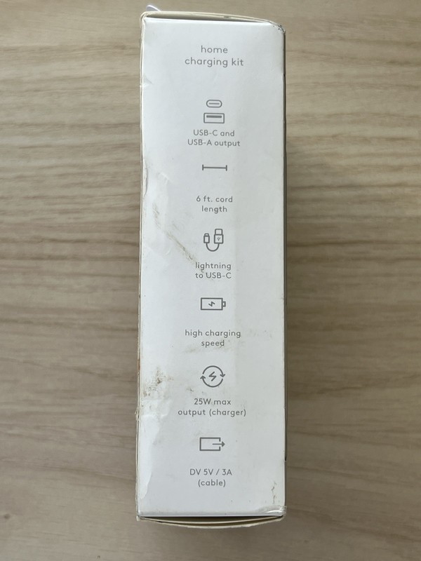 6' Lightn' to USB-C Power Delivery Home Charging Kit - Heyday™ Marble gallery