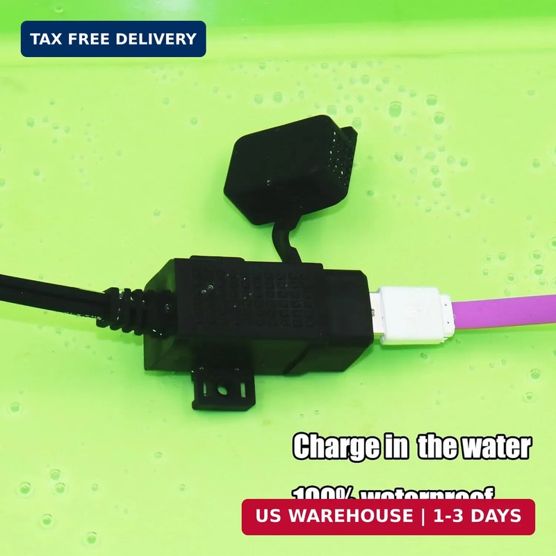 MOTOPOWER MP0609EA 3.1Amp Waterproof Motorcycle Dual USB Kit SAE to USB Adapter gallery