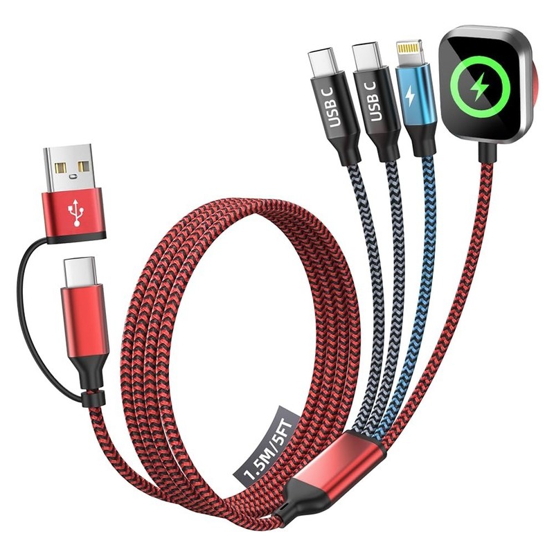 Cruise Essentials 2026, Dual Type-C 4 in 2 Multi Charging Cable for Iphone Watch