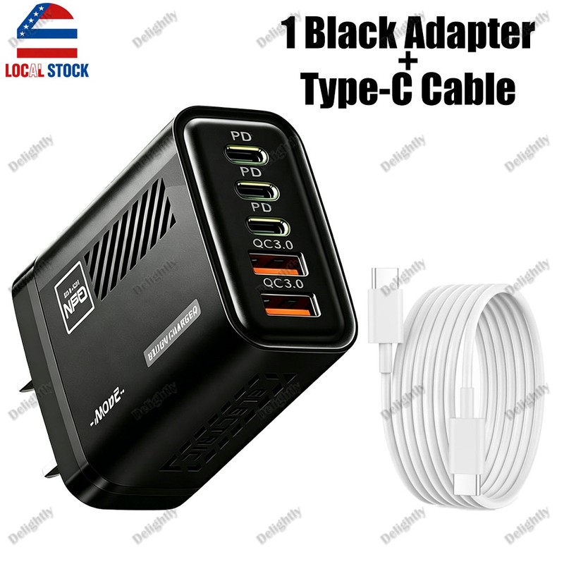 240W Fast Charging USB Type C US Wall Charger For Samsung iPhone Android Phone*