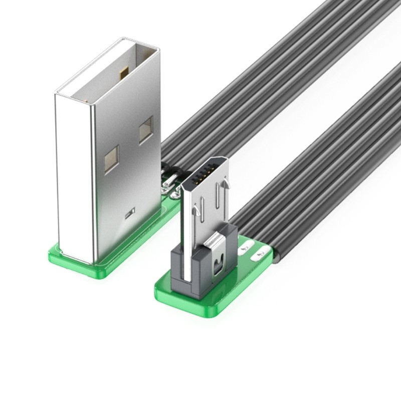 90 Degree USB to USB 5Pin Cable Silicone Flat Wire Supports Fast Charging gallery