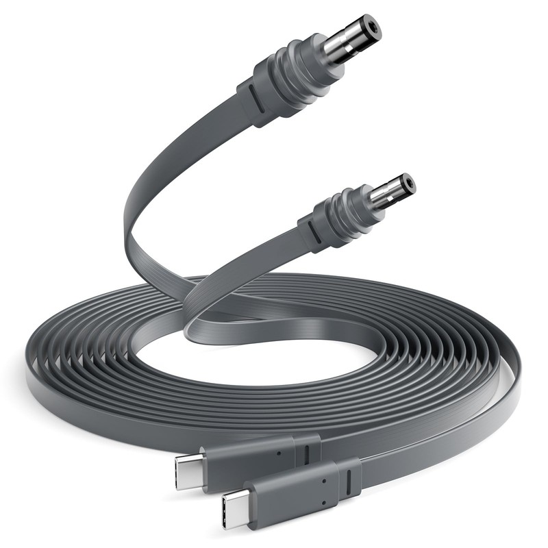 JSLAJO for Starlink mini USB c Cable (2Pack 2m/6ft), 60w USB-C to DC Flat Sta…