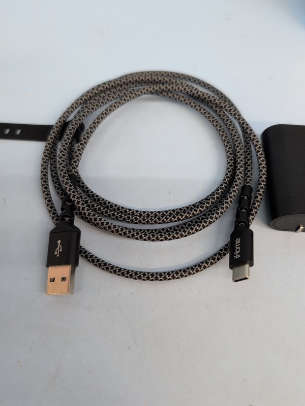 iHome Dual Port Wall Charger & USB-C Cable 6ft Black IHCT3156B-OD gallery