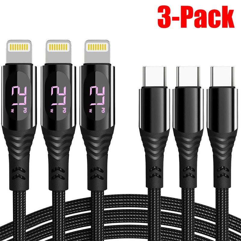 27W Fast Charger USB C to iPhone Charging Cable for iPhone 14 13 12 11 Pro Max 8